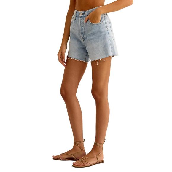 NEW Z SUPPLY everyday hi-rise denim shorts in sun bleached indigo - Picture 3 of 3